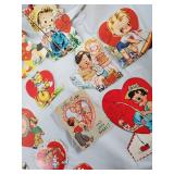 Vintage Valentine Card Lot - Die-Cut & Heart Cards