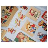 Vintage Valentine Cards & Cut-Outs Lot - Animal & Kid Themes