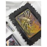 Crafts & Decor Lot: 7 Self-Sealing Mason Jars with Tissue, Quilling Tray & Framed Art