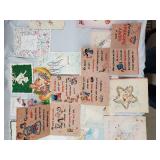 Vintage Greeting Cards Lot - Assorted Birthday, Floral & Baby Designs