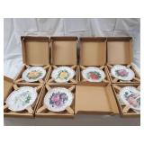 Hamilton Collection Peace Rose Porcelain Plate Set - 9 Gift-Boxed Plates