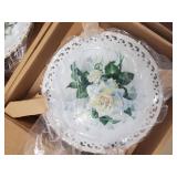 Hamilton Collection Peace Rose Porcelain Plate Set - 9 Gift-Boxed Plates