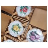 Hamilton Collection Peace Rose Porcelain Plate Set - 9 Gift-Boxed Plates