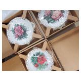 Hamilton Collection Peace Rose Porcelain Plate Set - 9 Gift-Boxed Plates