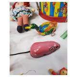 Doll & Toy Lot - Raggedy Ann, Tweety Plush, Dragon Figurine, Drum & More