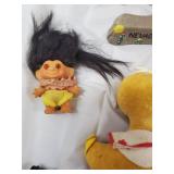 Doll & Toy Lot - Raggedy Ann, Tweety Plush, Dragon Figurine, Drum & More