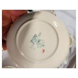 Porcelain Transferware Dinnerware Set - Scenic Village Prints (Cups & Plates)
