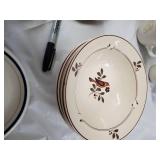 Porcelain Transferware Dinnerware Set - Scenic Village Prints (Cups & Plates)