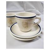 Porcelain Transferware Dinnerware Set - Scenic Village Prints (Cups & Plates)