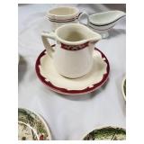 Porcelain Transferware Dinnerware Set - Scenic Village Prints (Cups & Plates)