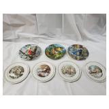 Roy Thomas Collection 8-Piece Limited Edition Plates Set - Birds & Winter Scenes (Japan)