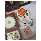 Rustic Sunflower & Daisy Wood Wall Art Frames with Birdhouse Decor Set
