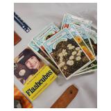 Vintage drafting tools & office supplies lot - rulers, calipers, Cross pen set, stamp books