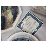 Assorted Christmas Decorative Plates - Winter Scenes & Cardinal Bird Motifs with COA