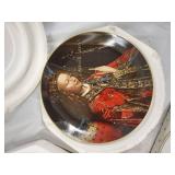 Assorted Christmas Decorative Plates - Winter Scenes & Cardinal Bird Motifs with COA