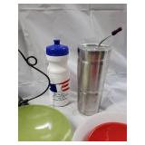 Assorted Kitchenware & Decor Lot - Moka Pot, Boise State Mugs (2), Glass Dish