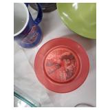 Assorted Kitchenware & Decor Lot - Moka Pot, Boise State Mugs (2), Glass Dish