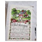 Nativity Kings Tapestry & 2 Vintage Calendar Wall Hangings (Lot of 3)