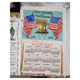 Nativity Kings Tapestry & 2 Vintage Calendar Wall Hangings (Lot of 3)