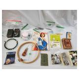 Vintage Singer Sewing & Craft Lot - Mending Tape, Manuals, Attachments, Pins
