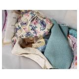 Vintage Lace Linens Assortment - Doilies, Napkins, Crochet Lace & Quilt Pieces