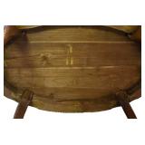 LLFR - Vintage Queen Anne Style Mahogany Double Door Oval Vitrine Table