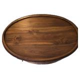 LLFR - Vintage Queen Anne Style Mahogany Double Door Oval Vitrine Table