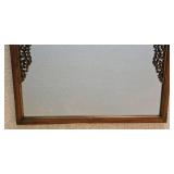 LL-FR - Vintage Asian Burmese Style Ornate Grapevine Carved Wood Mirror Frame