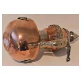 LL-BR - Copper 4-Piece Tea Set with Silver Overlay & Gem Accents