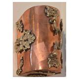 LL-BR - Copper 4-Piece Tea Set with Silver Overlay & Gem Accents