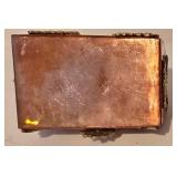 LL-BR - Copper 4-Piece Tea Set with Silver Overlay & Gem Accents