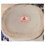 LL-BR - Blue & White Chinese Porcelain Teapot with 4 Covered Dishes - Rectangular, Oval & 2 Lidded Crocks