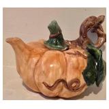 LL-BR - Teapots - Three Ceramic Vegetable Teapots (Carrot, Pumpkin & Corn)