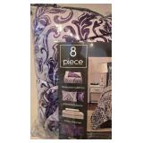 LL-BR - Fairfield Square Collection Queen Bed Ensemble - 8-Piece Reversible Comforter Set