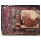 LL-BR - Fairfield Square Tristan 8-Piece Queen Bed Ensemble - Reversible Bedding Set