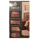 LL-BR - Fairfield Square Tristan 8-Piece Queen Bed Ensemble - Reversible Bedding Set