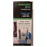 LL-BR - Whitmor Spacemaker Vacuum Storage Bag + Space Bag Hanging Vacuum-Seal Combo Pack