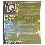 LL-BR - Living Quarters Brighton 24 Piece Bedding Ensemble Queen BlueBrown