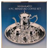 LL-BR - Godinger Silver-Plated 4-Pc Miniature Coffee Set - 2-Pack