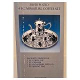 LL-BR - Godinger Silver-Plated 4-Pc Miniature Coffee Set - 2-Pack