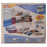 LL-BR - Space Bag Vacuum-Seal Storage Bags (2-Pack) - 15-Cube Maple Stackable Organizer - Easy Hang Closet Rod Lot