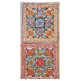 LL-BR - Pillow Covers - Floral Tile Prints, 16 to 16.5 in (Lot of 6)