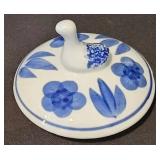 LL-FR - Bearburry Mini Tea Set w/ Box - Blue Cherry Bowl 6in Dia + Covered Crock