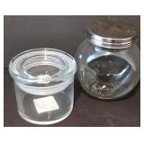 LL-FR - Oil & Vinegar Set - 6 Glass Jars With Chalkboard Labels, 6 Metal Canisters, 2 Covered Glass Jars