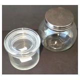 LL-FR - Oil & Vinegar Set - 6 Glass Jars With Chalkboard Labels, 6 Metal Canisters, 2 Covered Glass Jars