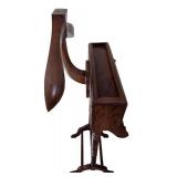 LL- FR - Vintage Wooden Valet Stand with Drawer