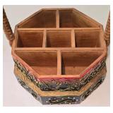 LL-BR - Bento Lunch Box Hexagonal Wooden Stand