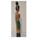 LL-FR - Praying Female Statue 20.5 in Tall with Ganesha & 2 Incense Burners