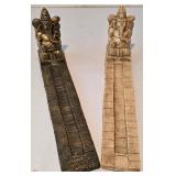 LL-FR - Praying Female Statue 20.5 in Tall with Ganesha & 2 Incense Burners