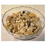 LL-FR - Coastal Seashells & River Rocks Lot - Pink Conch, 7-Inch Bowl + Marble Accents